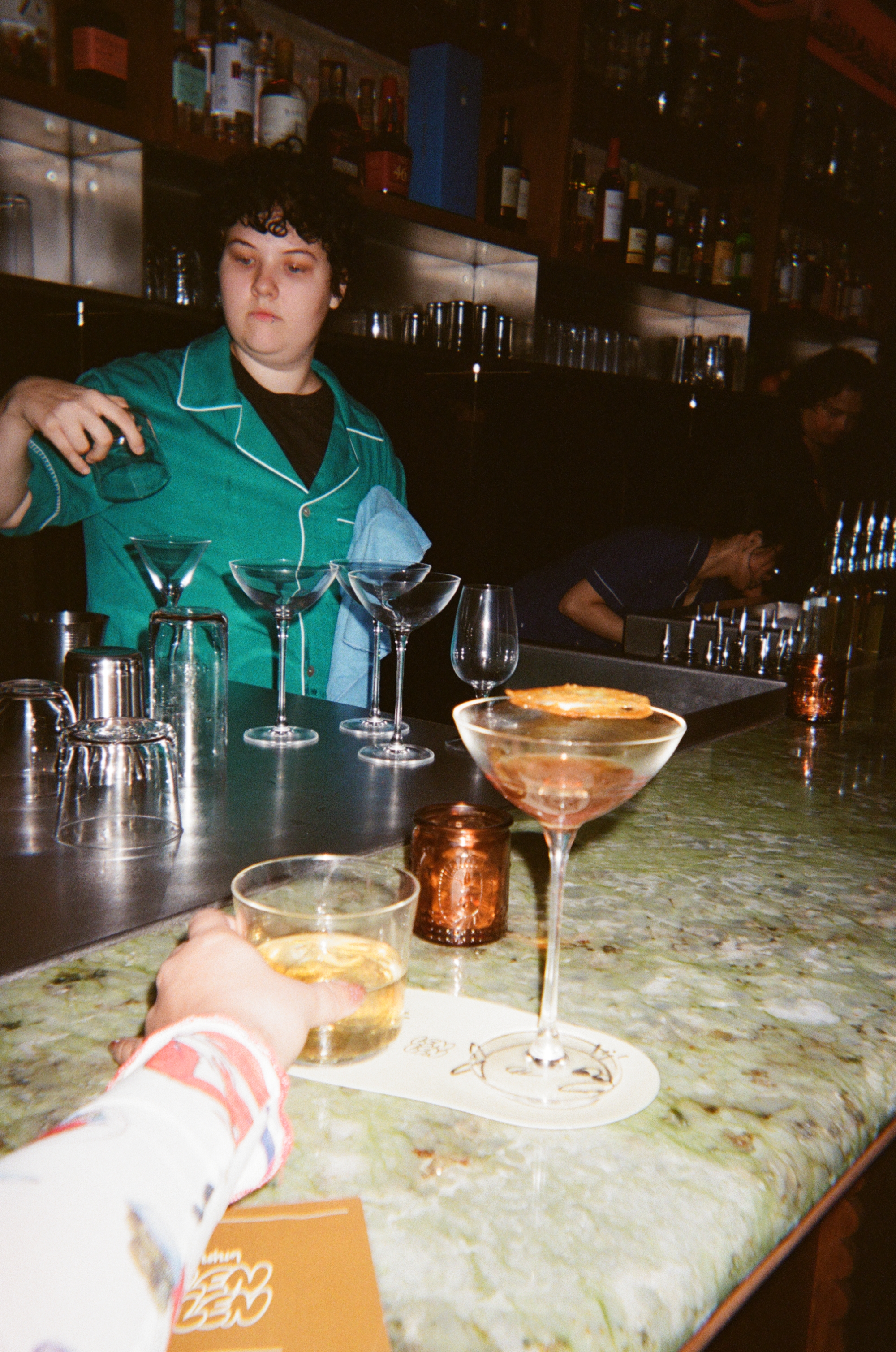 Logo on colored background